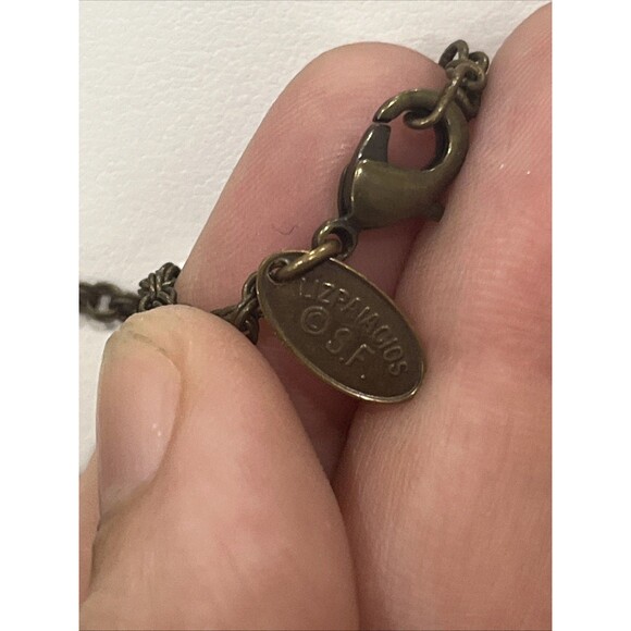 Liz Palacios SF Necklace Flower Filligree With Crystals - Picture 7 of 7